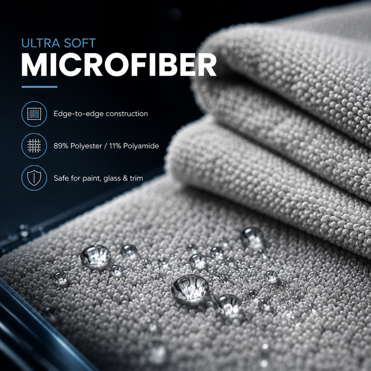 Ultra Absorbent Microfiber Drying Towels – Scratch-Free Car Detailing Cloth for Paint, Glass & Trim