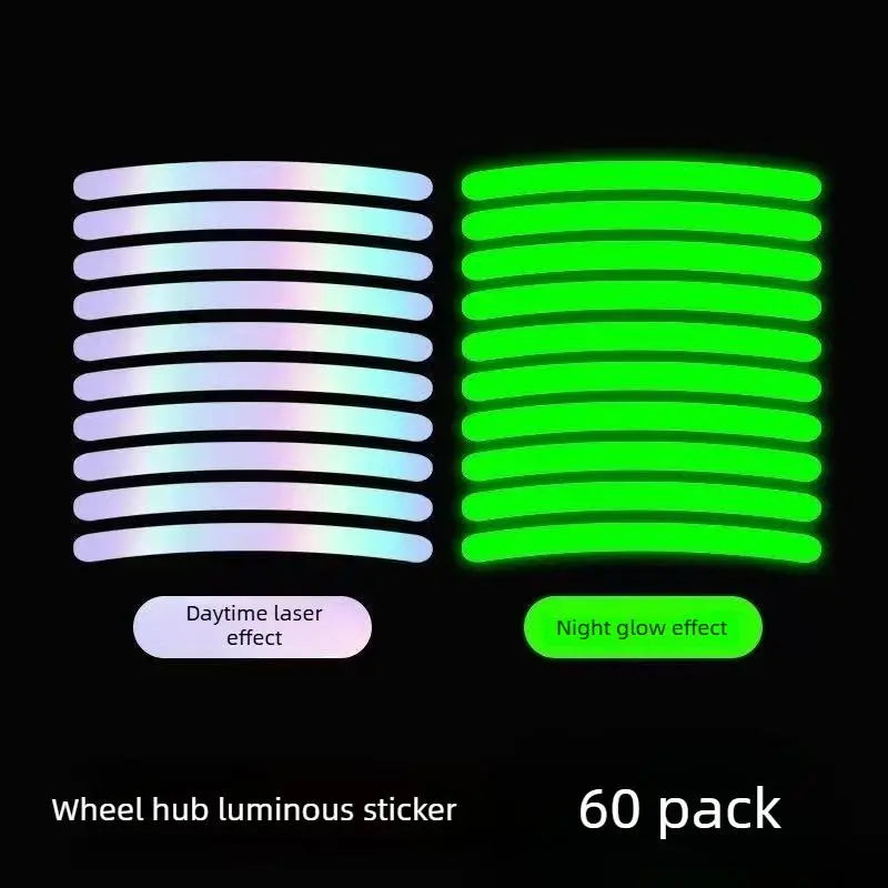 Car reflective stickers, glow-in-the-dark stickers for nighttime riding, reflective strips