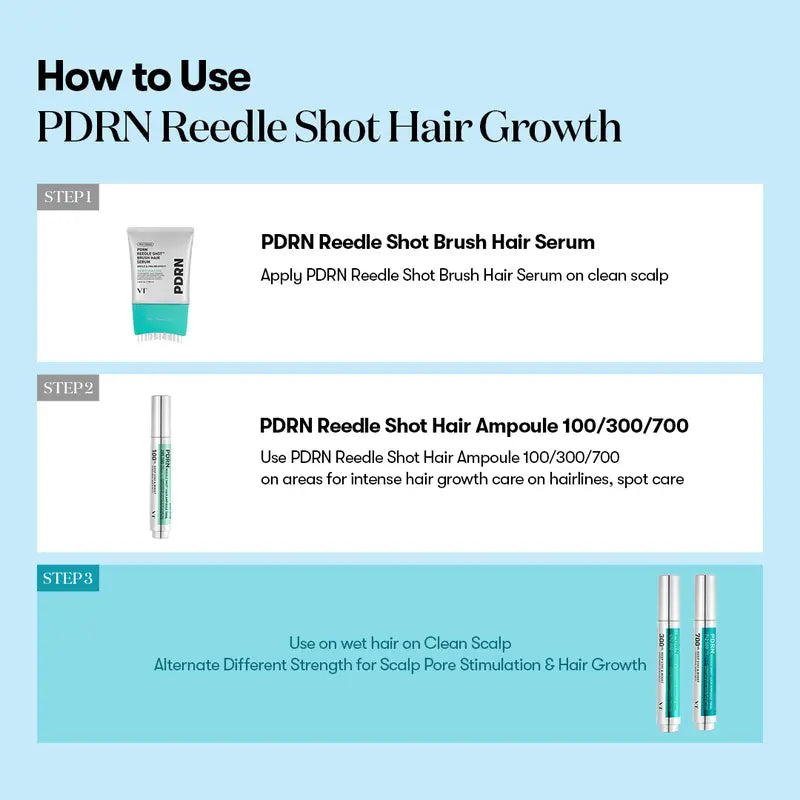 #1 viral PDRN Reedle Shot Hair Brush Serum