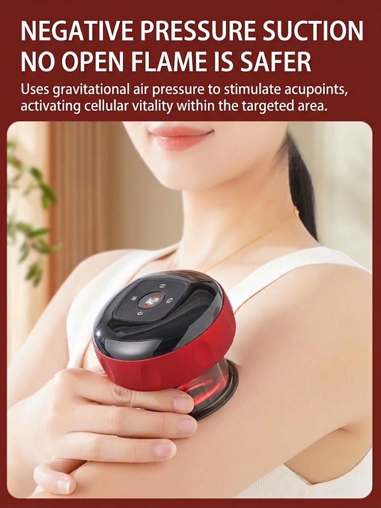 😩 Feeling Tight & Tense After a Long Day? 💆‍♀️ Enjoy a Convenient At-Home Cupping Experience with the Smart Cupper! ✨