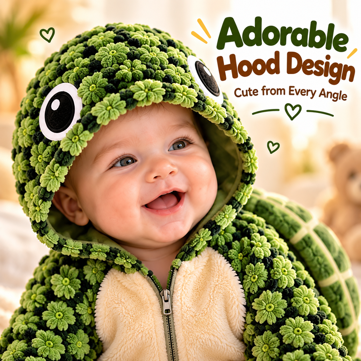 Cute turtle hood design