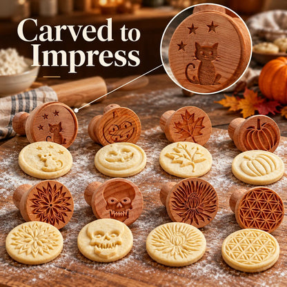 🍪 Carved Wooden Cookie Stamps | One Press, Beautiful Detail