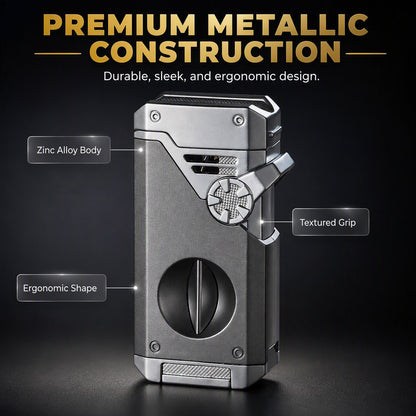 Multifunctional Quad-Flame Lighter – Windproof & Refillable Butane Lighter