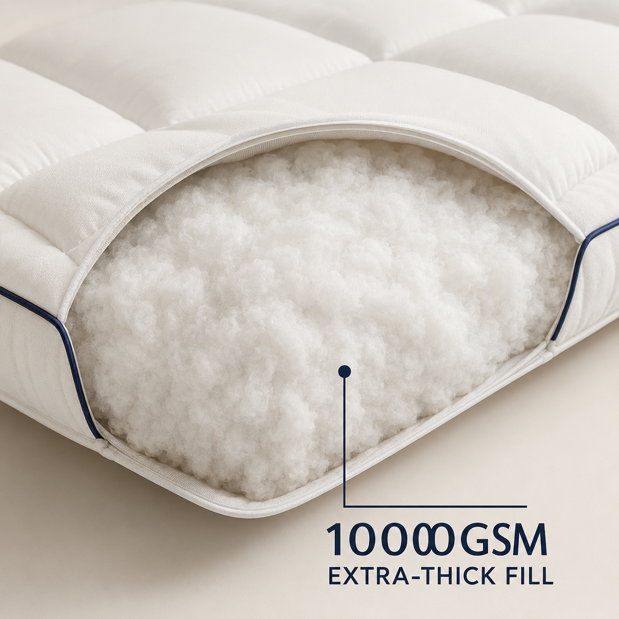 ☁️1000GSM Extra Thick Premium Quilted Mattress Topper