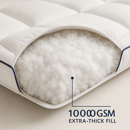 ☁️1000GSM Extra Thick Premium Quilted Mattress Topper