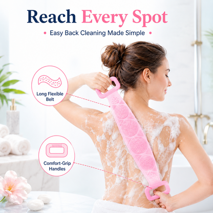 Silicone Body Scrubber Belt – Deep Cleanse & Exfoliate🧼