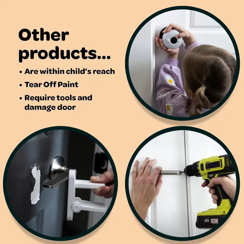 The Snap-On Door Lock Kids Can't Reach or Defeat
