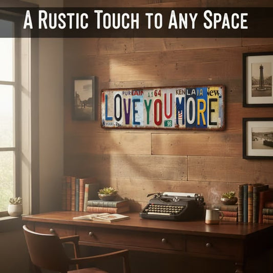 Buy 2 Save 10%🔥🔥Valentine’s Day “Love You More” Vintage Street Sign – Romantic Metal Wall Decor