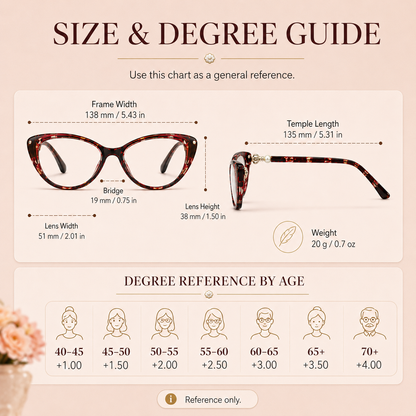 CAT EYE WITH PEARL HINGE PROGRESSIVE MULTIFOCAL READING GLASSES