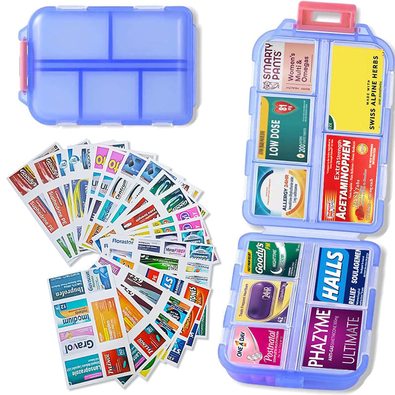 🌸Mother's Day Sale 50% OFF🔥Travel Pill Organizer Box (161 Labels for Customization)