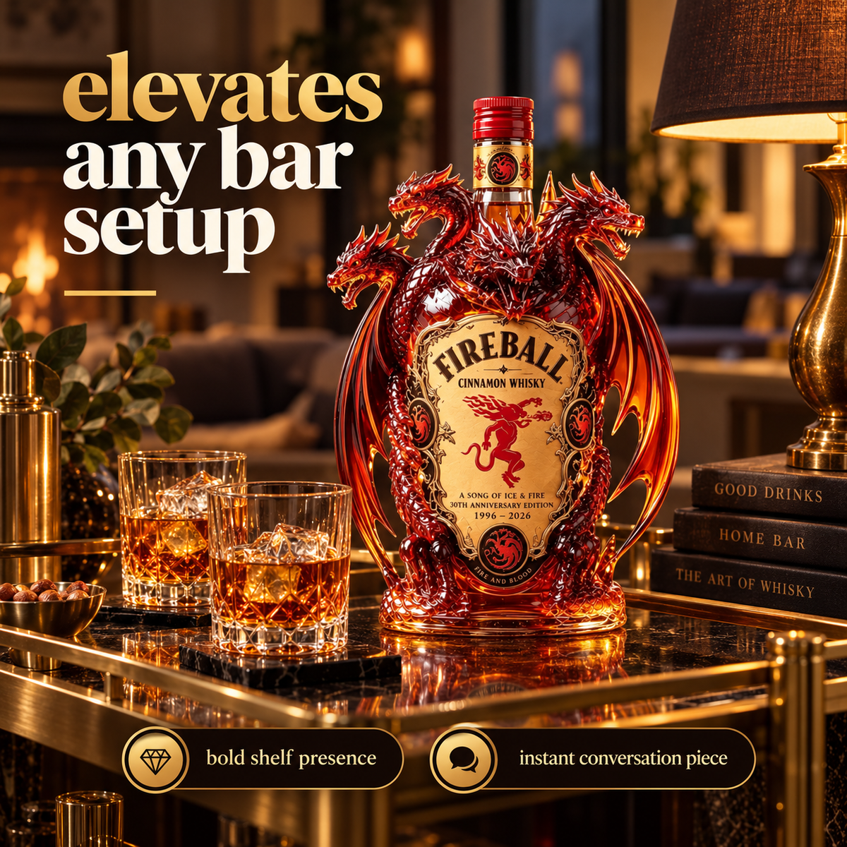 🐉🔥 Legendary Dragon Bar Decanter – Sculpted Collector Bottle for Home Bar & Gifting