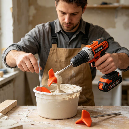 Easy-Clean Silicone Drill Mixer – Fits All Standard Drills