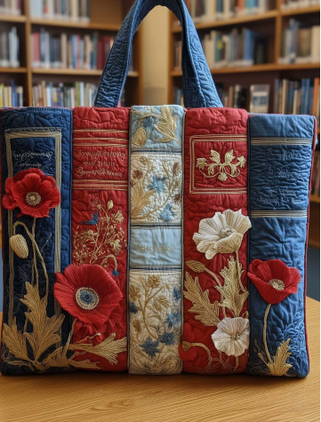 ✨ Boho Dreamcatcher Quilted Tote Bag – 3D Embroidered Feather Design, Spacious Everyday Carryall