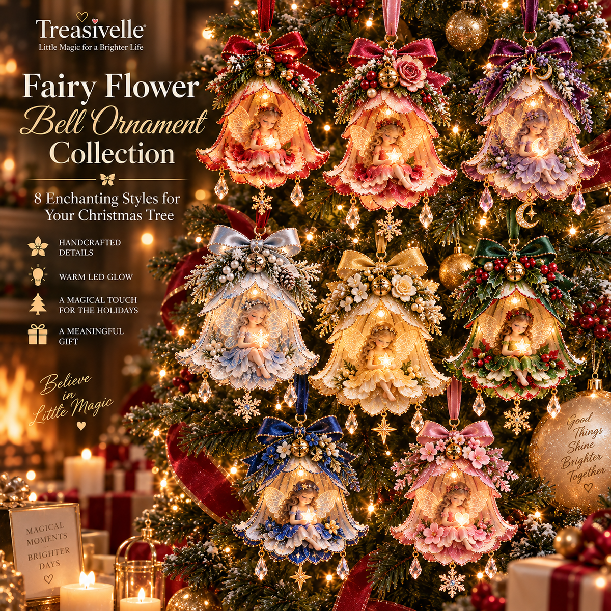 🧚‍♀️✨ Enchanted Fairy Bell Christmas Ornament