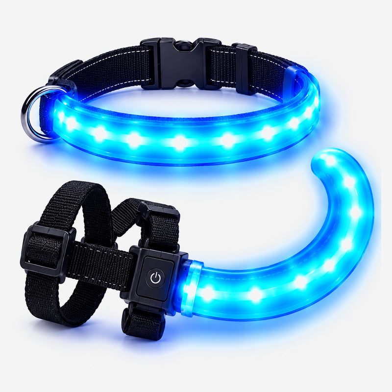 LED Dog Collar & Light-Up Tail Set