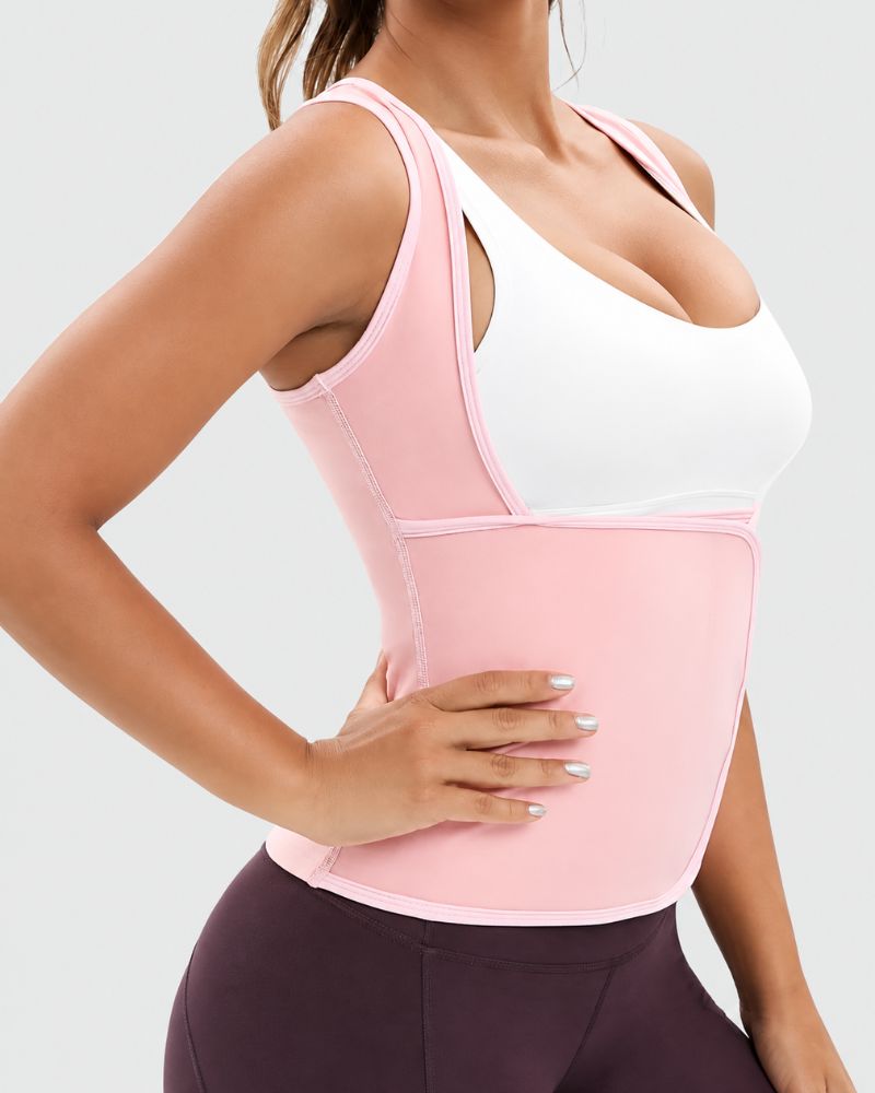 Zip-Up Sauna Sweat Compression Waist Trainer Vest