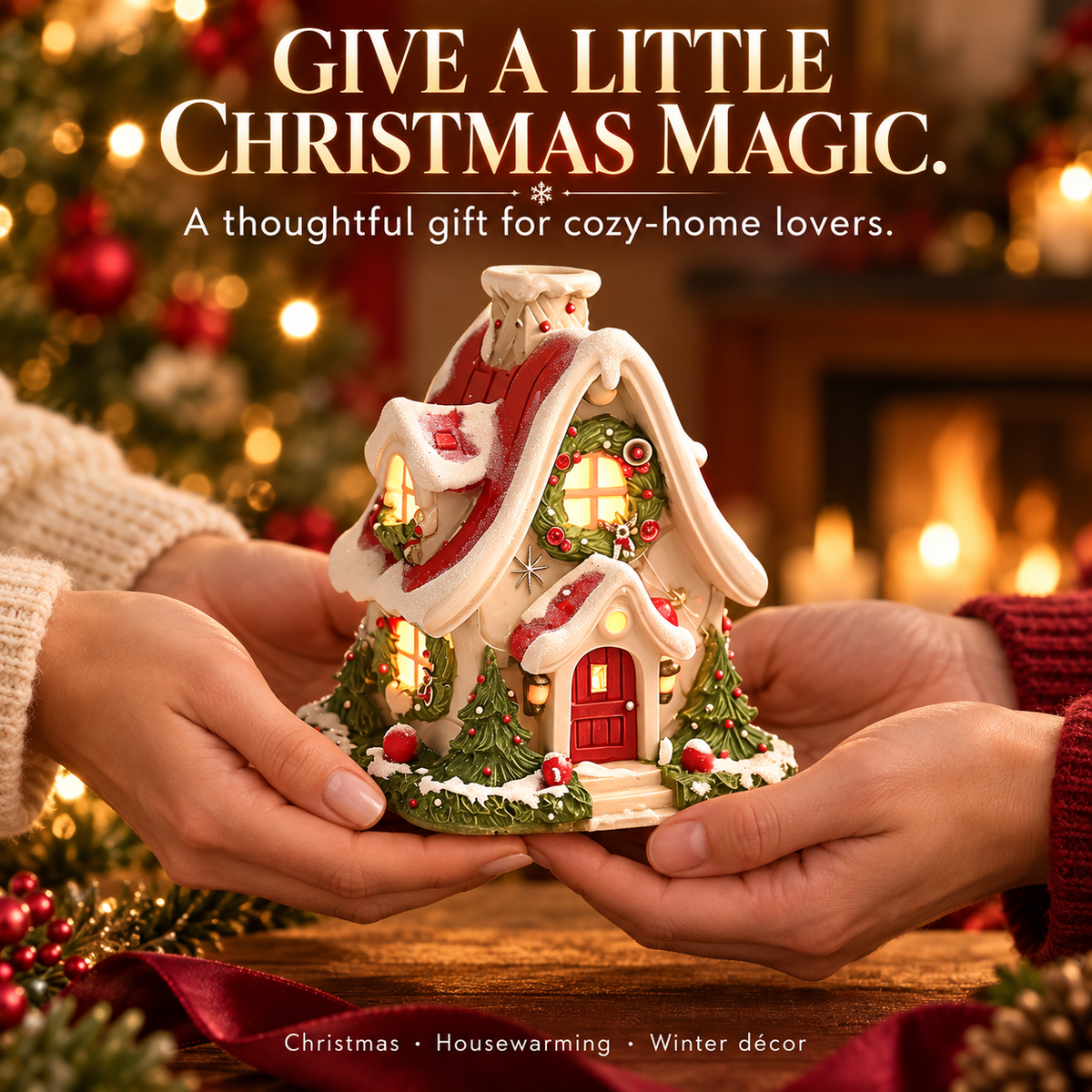 🔥Christmases Cabin Incense Burner