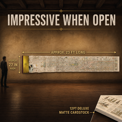 Adams' Time Chart: Vintage Hardcover World History Timeline Map Book