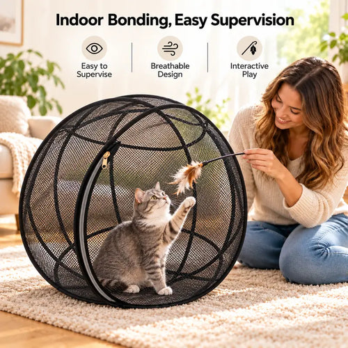 Collapsible Cat Rolling Playpen