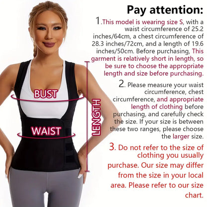 🔥 50% OFF! 🏋️ Women's Sweat Compression Shapewear Vest – Tummy Control & Sculpting Fit
