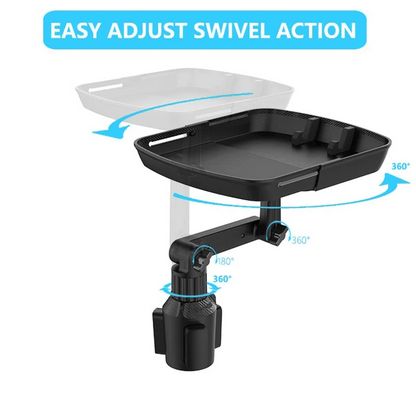 🎉 360° Rotating Car Food Tray & Phone Holder