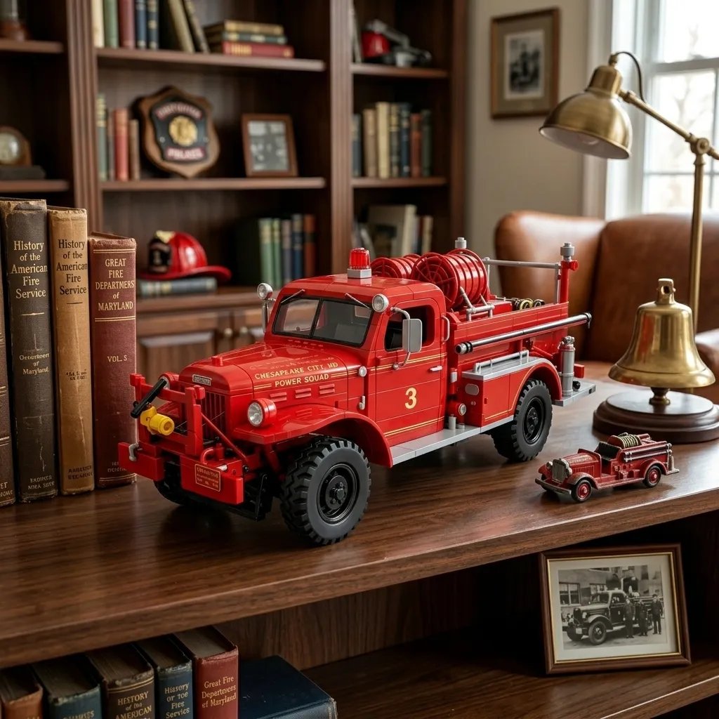 🚒1940s Heritage Fire Engine Building Set – Collector Edition