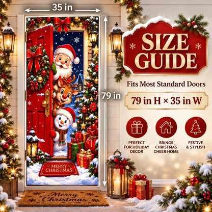 Magical Christmas Door Cover & Holiday Party Banner 🎄