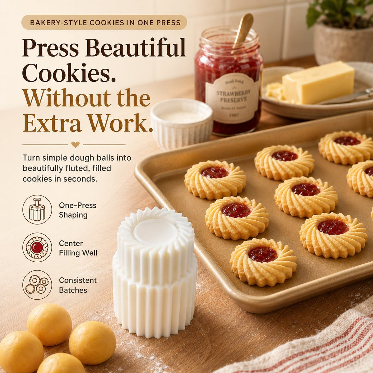 🔥 49% OFF – One Press for Beautiful Jam-Filled Cookies 🍪