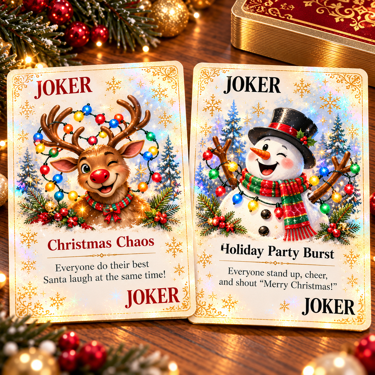 🃏 🎅 Christmas Party Fun Playing Cards -Make Your Christmas Game Night More Fun!