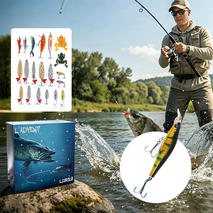 🎣🎄 Angler’s Advent Calendar – 24 Days of Fishing Lure Surprises for Anglers & Fishing Enthusiasts 🎁🐟✨