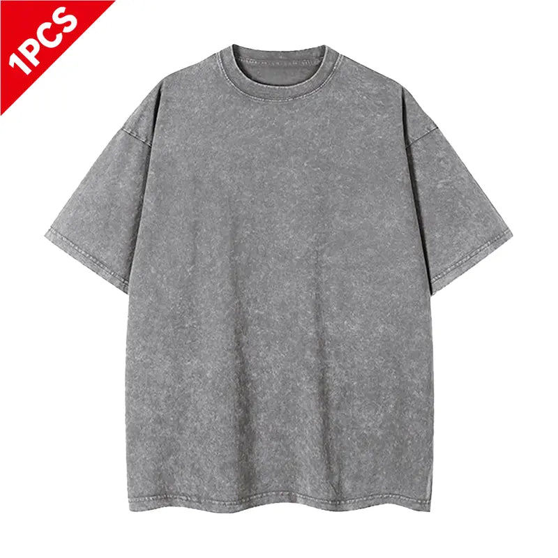 Vintage Washed Oversized T-Shirts – 4-Pack