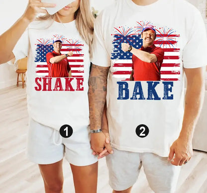 🇺🇸🔥2 - PACK Shake and Bake 4th Of July T-Shirt