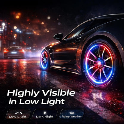 ✨ Motion-Activated LED Tire Valve Caps – Waterproof Auto-Glow Wheel Lights 🚗💥