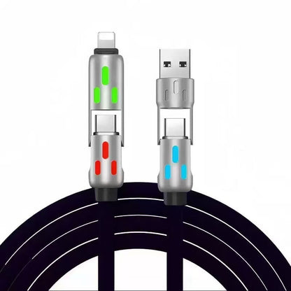 ⚡ Limited-Time Half-Price Offer 📱 4-in-1 LED Light-Up Charging Cable