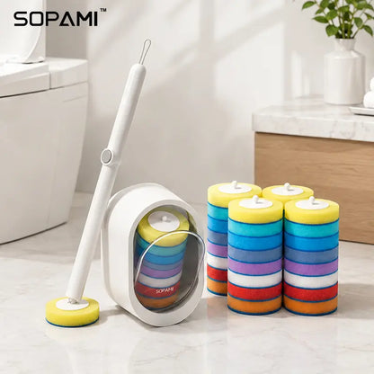 Disposable Toilet Scrubber Brush Kit