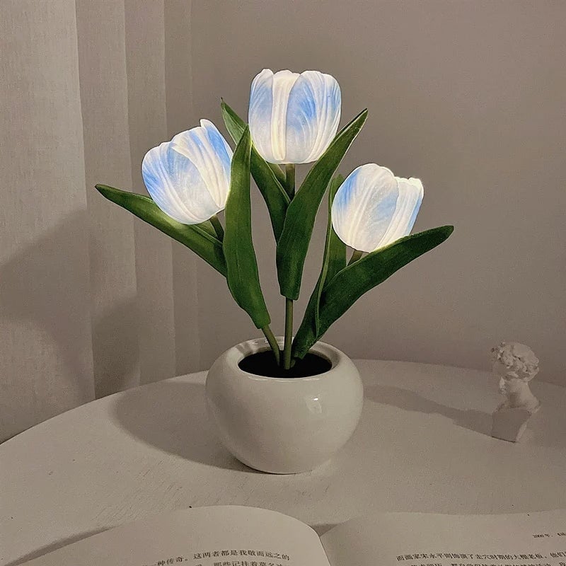 ✨FREESHIPPING🌷LED Night Light – Tulip Design with Vase