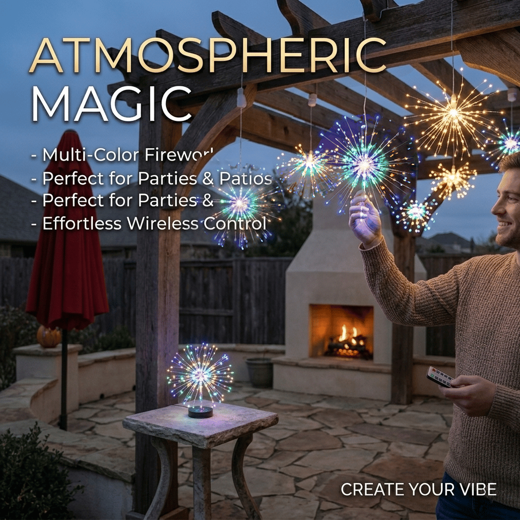 🌓Last Day 49% OFF-🎆 4-Pack Solar Fireworks Lights — 480 LEDs