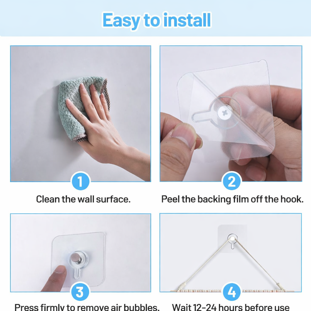 🔥Limited Time 49% Off✨⚡10 Pcs Self Adhesive Wall Hooks