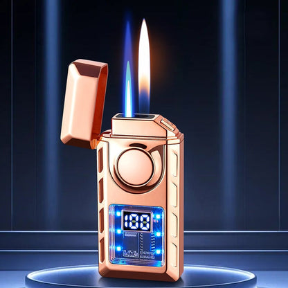 💯🔥Hot Sale🔥Multi-Functional Dual Flame Lighter with Colored Lights