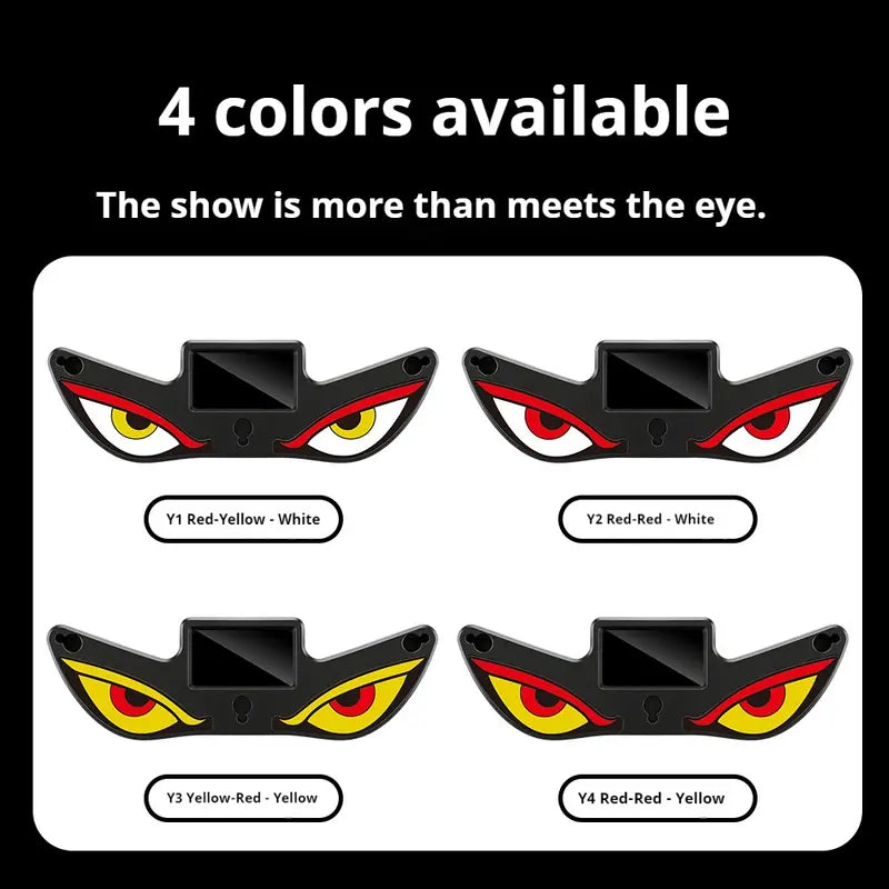🚗👁️2 - PACK Dynamic LED Car Rear Window Display – Vampire Devil Eye Emoji Panel
