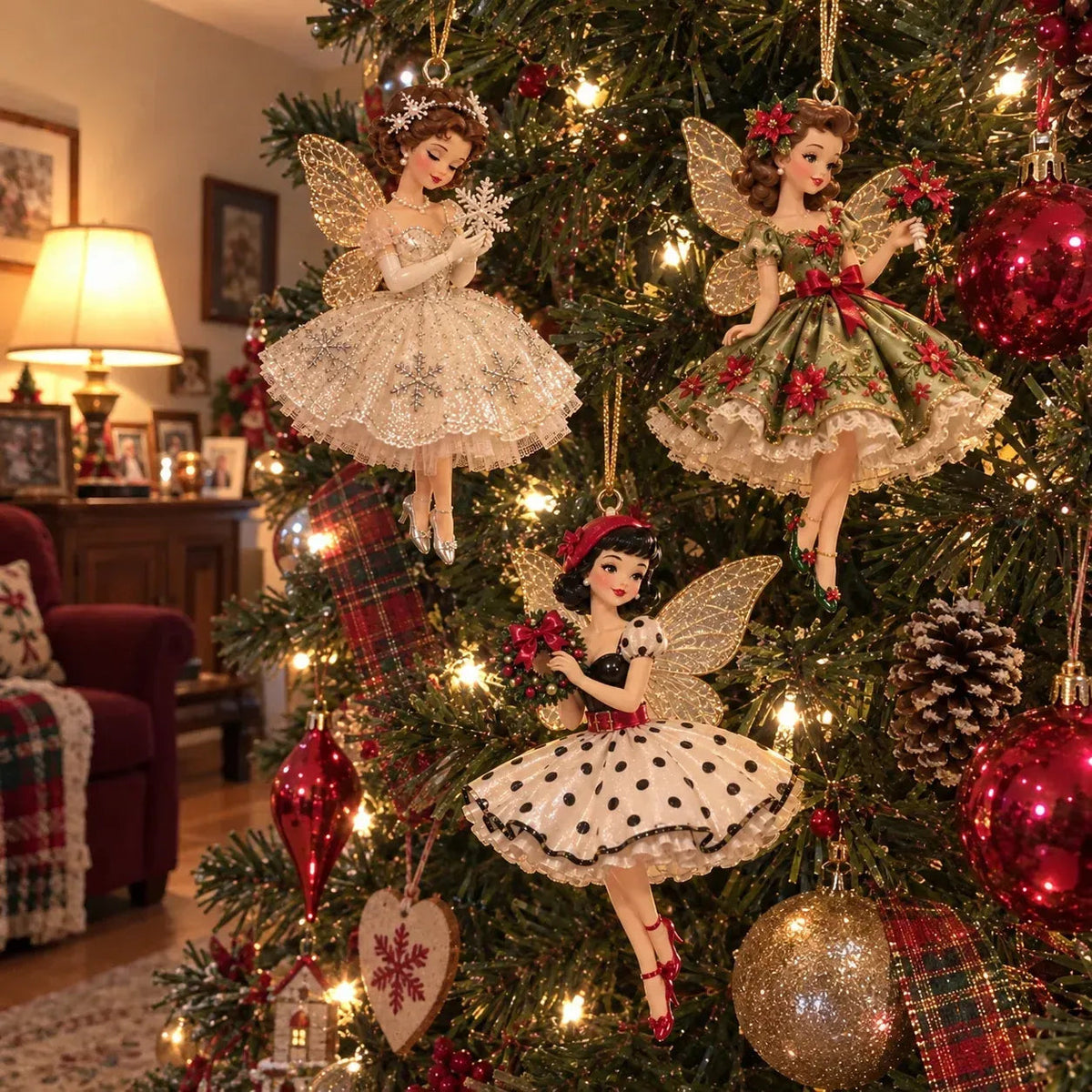 🧚‍♀️Vintage Fairy Christmas Ornaments – A Touch of Old-Fashioned Magic