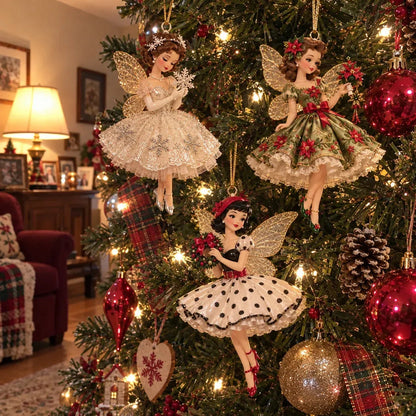 🧚‍♀️Vintage Fairy Christmas Ornaments – A Touch of Old-Fashioned Magic
