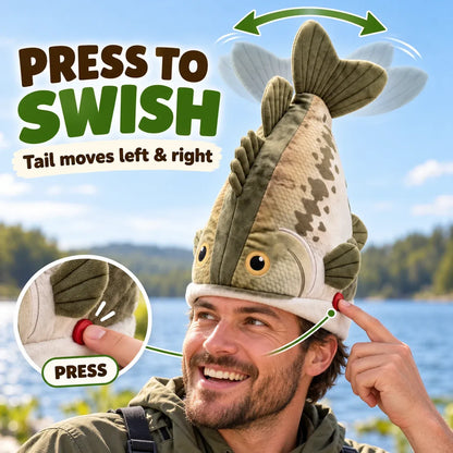 🐟🎣Funny Fish Head Hat—— The Hat That Turns Any Fishing Day Into the Group Photo