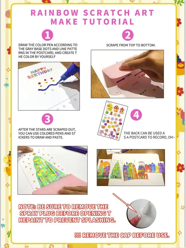 🔥Last Day 49% OFF - 🌈Rainbow Squeeze Art Kit: The Most Satisfying DIY Scrape Art Set for Kids! ✨