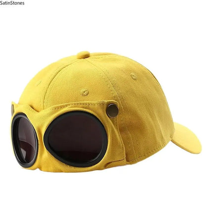 🕶️ 50% OFF Men's Retro Pilot Baseball Cap ✈️ Glasses-Ready Statement Style