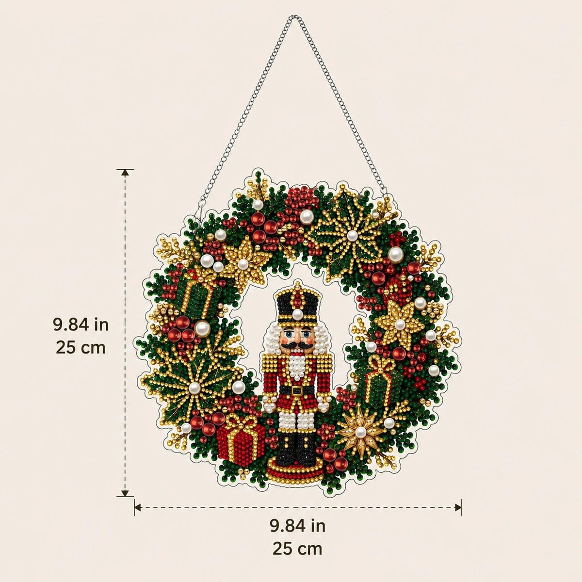 Christmas LED Diamond Painting Wreath Kit