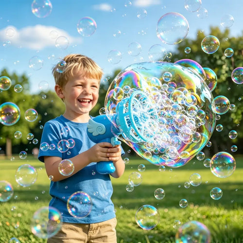 🫧 Angel Bubble Blaster – Bubbles Inside Bubbles Magic Bubble Gun for Kids Outdoor Fun, Party & Family Entertainment