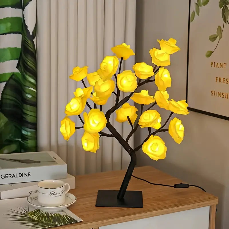 Rose-shaped night light