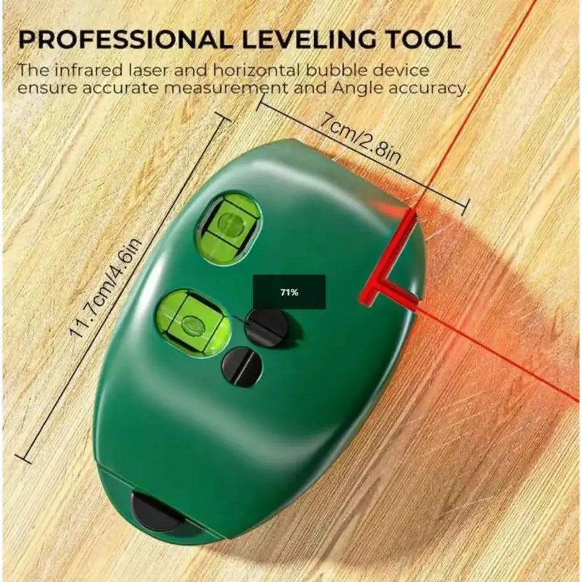 90 Degree Electronic Red Light Scale Red Light Level Green Light Level Self-leveling Parallel Line Parallel Line Suitable for Construction Portable