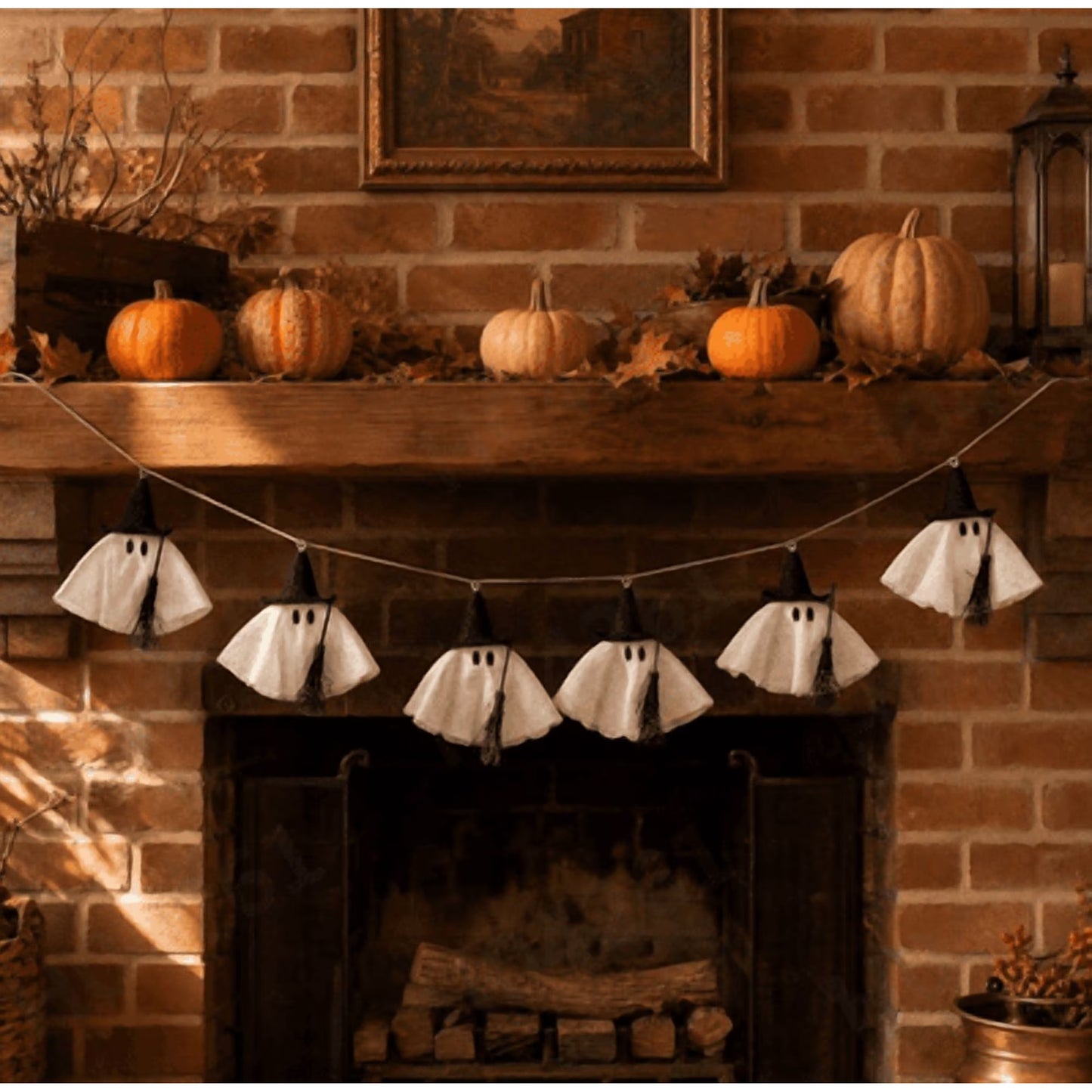 Lit Witch Ghost String Lights